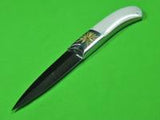 US Custom Hand Made by JIM ENCE Art Gold Silver Ruby Pearl Dagger Fighting Knife