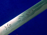 Antique Japanese Japan Horimono Signed Blade Sterling Silver Tanto Knife