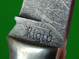Vintage 1980's Japanese Japan RIGID RG25 Hunting Skinner Damascus etching Knife