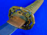 Japanese Japan WW2 Pilot Tanker Katana Officer's Sword Antique Blade