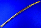 Japanese Japan WWII WW2 Signed Katana Sword with Scabbard