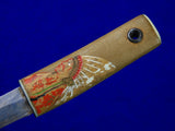 Vintage Old Japanese Japan Small Tanto Knife w/ Scabbard
