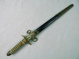 Japanese Japan WW2 Navy Naval Officer's Dagger Fighting Knife w/ Scabbard