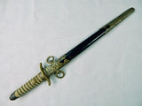 Japanese Japan WW2 Navy Naval Officer's Dagger Fighting Knife w/ Scabbard
