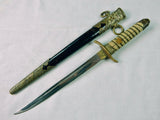 Japanese Japan WW2 Navy Naval Officer's Dagger Fighting Knife w/ Scabbard