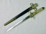 Japanese Japan WW2 Navy Naval Officer's Dagger Fighting Knife w/ Scabbard