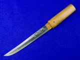 Japanese Japan WW2 Signed Blade Tanto Fighting Knife w/ Scabbard