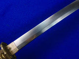 Japanese Japan WW2 Signed Officer's Katana Sword w/ Scabbard