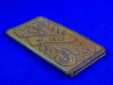 John Ek Personal Handmade Carved Leather Wallet Pouch Pocketbook
