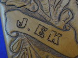 John Ek Personal Handmade Carved Leather Wallet Pouch Pocketbook