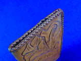 John Ek Personal Handmade Carved Leather Wallet Pouch Pocketbook