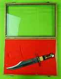 Vintage US Custom Made J.N. John Nelson COOPER Huge Bowie Fighting Knife w/ Box