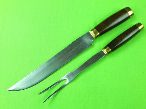 Custom Hand Made J.N. John Nelson COOPER Knife & Fork Carving Set