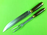 Custom Hand Made J.N. John Nelson COOPER Knife & Fork Carving Set