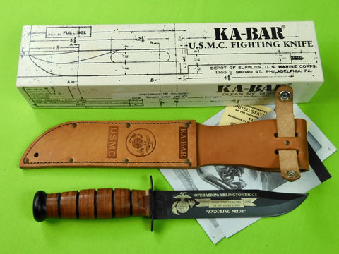 US Ka-Bar USMC 9101 MK2 Arlington Ridge Commemorative Fighting Knife Sheath Box
