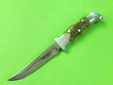 RARE 1943-44 Custom Hand Made RUANA "T" Stamp Signed Blade Square Cut Stag Knife