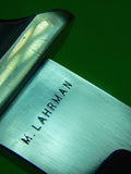Vintage Custom Hand Made M. Lahrman Fighting Hunting Knife & Sheath