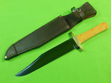 US Custom Hand Made RK Marked Large Hunting Fighting Knife & Sheath