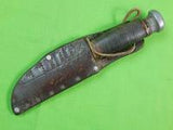 US WW2 post WWII MARBLES Gladstone Buster Brown Shoes Hunting Knife & Sheath