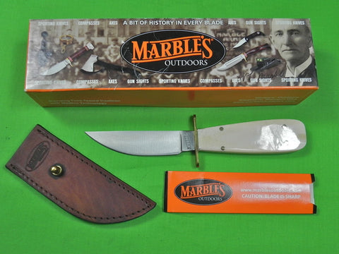 US MARBLES Outdoors Cowboy Fighting Hunting Knife & Sheath Box