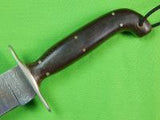 US Custom Hand Made MARK BROWN Howell MI Damascus Fighting Knife & Sheath