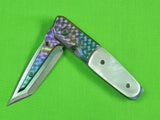 Custom Hand Made MIKE FRANKLIN HAWG Atack Folding Pocket Knife