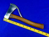 Vintage US MARBLES Gladstone #5 Belt Camping Axe Hatchet with leather sheath scabbard