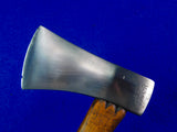 Vintage US MARBLES Gladstone #5 Belt Camping Axe Hatchet with leather sheath scabbard