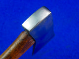 Vintage US MARBLES Gladstone #5 Belt Camping Axe Hatchet with leather sheath scabbard
