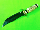 Custom Hand Made by Mark Knapp Fairbanks Alaska Hunting Stag Knife & Sheath