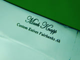 Custom Hand Made by Mark Knapp Fairbanks Alaska Hunting Stag Knife & Sheath
