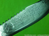 Mexican Saw Back Engraved Knuckle Fighting Knife