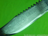 Mexican Saw Back Engraved Knuckle Fighting Knife