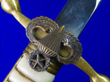 Mexican WW2 Officer's Eagle Head Dagger Knife w/ US Military Decorations