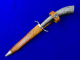 Vintage German Germany Solingen Navy Motif Engraved Dagger Knife w/ Sheath