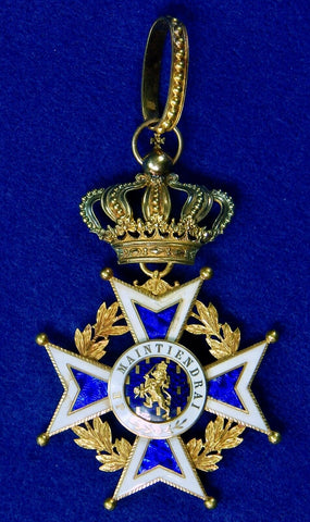 Netherlands Dutch Gold ORDER of ORANIEN-NASSAU Commander Cross Medal Badge 