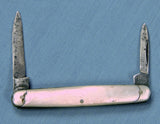 Antique 1856-1931 New York Co Walden Pearl Whittler 2 Blade Folding Pocket Knife