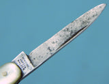Antique 1856-1931 New York Co Walden Pearl Whittler 2 Blade Folding Pocket Knife