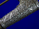 Antique North African Morocco Andrea Ferara Silver Nimcha Sword w/ Scabbard