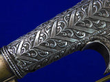 Antique North African Morocco Andrea Ferara Silver Nimcha Sword w/ Scabbard