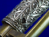 Antique North African Morocco Andrea Ferara Silver Nimcha Sword w/ Scabbard