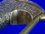 Antique North African Morocco Andrea Ferara Silver Nimcha Sword w/ Scabbard