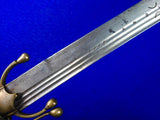 Antique North African Morocco Andrea Ferara Silver Nimcha Sword w/ Scabbard