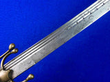Antique North African Morocco Andrea Ferara Silver Nimcha Sword w/ Scabbard