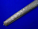 Antique North African Morocco Andrea Ferara Silver Nimcha Sword w/ Scabbard