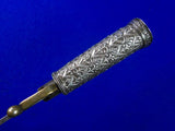 Antique North African Morocco Andrea Ferara Silver Nimcha Sword w/ Scabbard