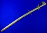 Antique North African Morocco Andrea Ferara Silver Nimcha Sword w/ Scabbard