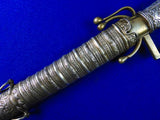 Antique North African Morocco Andrea Ferara Silver Nimcha Sword w/ Scabbard