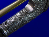 Antique North African Morocco Andrea Ferara Silver Nimcha Sword w/ Scabbard