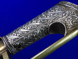 Antique North African Morocco Andrea Ferara Silver Nimcha Sword w/ Scabbard